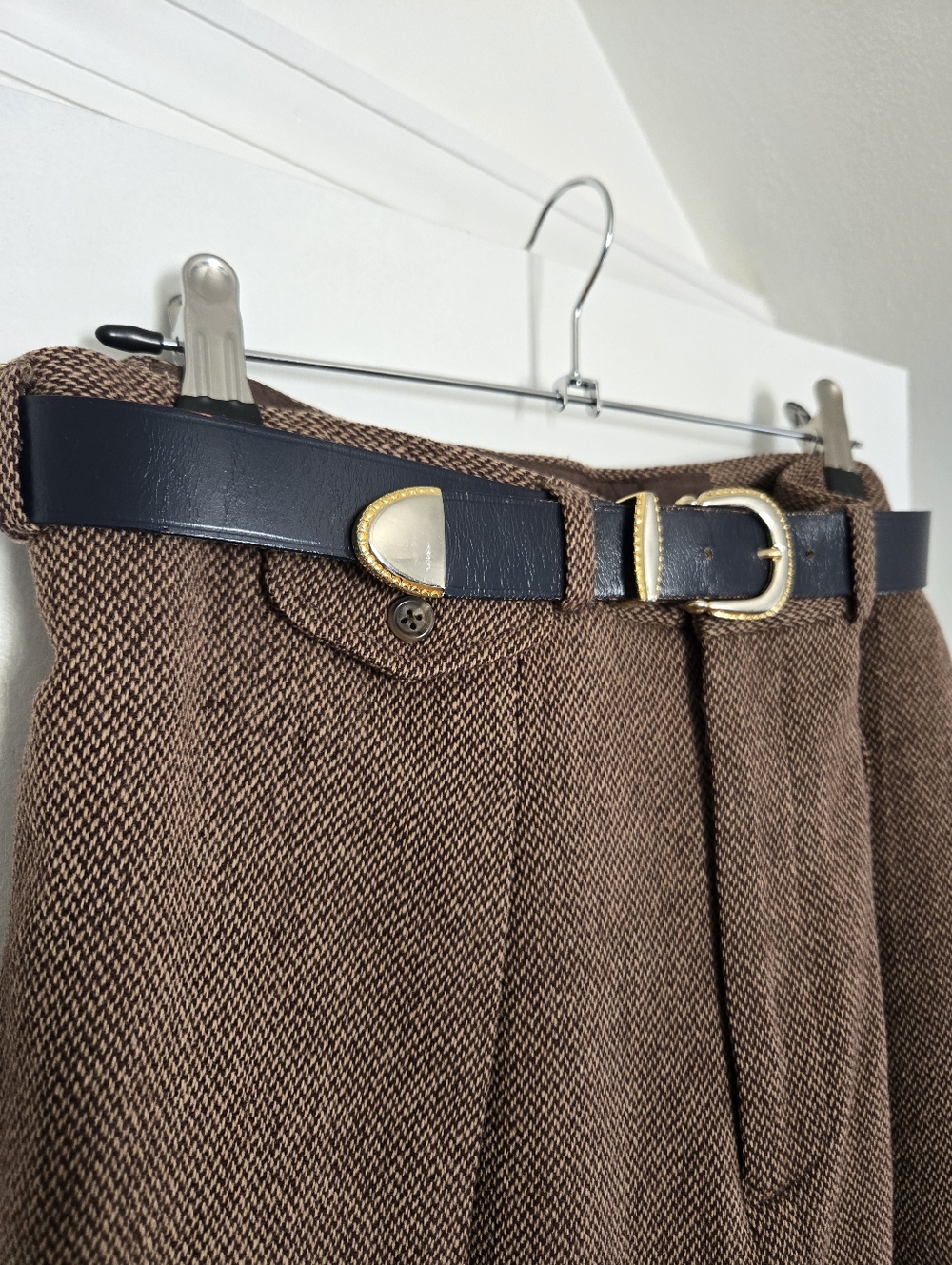 Navy Leather Belt